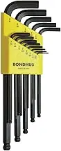 Bondhus Ball End L-Wrench Key 13-Pieces Set, 050-3/8-inch Size, Multicolor, One Size