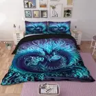 Blue Dragon Animal Quilt Doona/Duvet Covers Set Queen King Size Bed Pillowcases