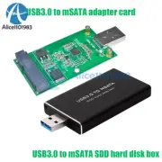 USB 3.0 To mSATA SSD Mini PCIE External Converter Data Adapter Hard Disk Case