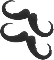 Versatile Halloween Beard and Mustache for Men Self-Adhesive Real Fake Beard Set for Costumes Black