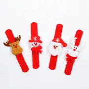3Pcs For Christmas Snap Bracelet Santa Claus Elk Cartoon Clapping Ring Children