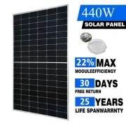 440W Solar Panel Mono Boat Caravan Home Off Gird Battery Charging Power 440 Watt
