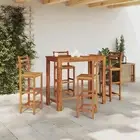Solid Acacia Wood Bar Table Breakfast Stand Bistro Kitchen Multi Sizes vidaXL