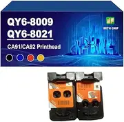 QY6-8009 QY6-8021 CA91 CA92 Remanufactured Printhead Compatible for Canon PIXMA G4210 G4200 G3210 G3202 G3200 G2200 G2210 G1200 G1210 Printers,Set Combo-1 Pack