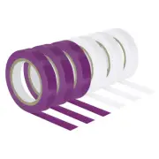 6Pcs 32.8Ft Tennis Racket Badminton Racquet Grip Finishing Tapes, Purple/White
