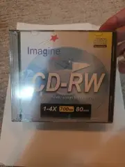 10Pk Imagine Plus CD -RW 1- 4X 700 MB 80 Mins Blank Compact Rewritable Disc