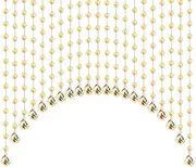 [OKUOKA] Curtains Bead Curtain Arch Crystal Entrance European Style Cut Off Encryption Curtain Indoor 8 Sizes (Color : A, Size : 70x60cm-20 Roots)