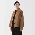 MUJI Womens Organic Cotton Kapok Double Gauze Quilted Jacket Camel FedEx