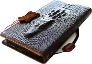 Genuine Leather case fo Iphone 14 13 12 11 Pro Max Wallet Book Xr Xs crocodile