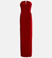 [Tom Ford] Tom Ford Strapless velvet gown UK 14 red