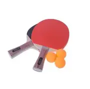 Table Tennis Rackets Set of 2 Table Tennis Bats & 3 Ping Pong Balls Pack of 1 AU
