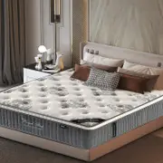 Queen Double King Single Mattress Bed Euro Top 9 Zone Pocket Spring Latex 34cm