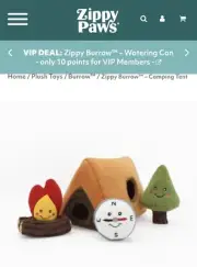 ZippyPaws Tent 4pc Camping Set Squeaky Burrow Interactive Dog Toy!! NWT!!