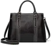 JUNMIN Ladies Portable Fashion Large-Capacity Messenger Women's Bag (Color : Black)