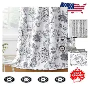 2-Piece Set of 96" Blackout Curtains in Antique Green Floral - Privacy & Comfort