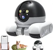 Pet Robot Camera,Little Robot Camera on Wheels 1080p Dual Lens,Mini Companion Robot with 2-Way Talk, Night Vision,App Control for Cats/Dogs/Baby/Elderly/Supermarket (WiFi)