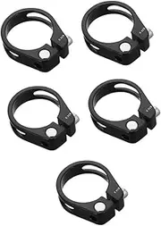 SUPVOX 5pcs Bike Seatpost Tube Clamp Aluminum Alloy Mount for Bicycle Quick Release and Foldable Design