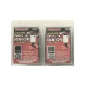 Ernst 8440 ¼ + 8441 3/8 Dura-Pro Twist Lock Socket Rail Clips 15ea
