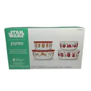 Pyrex® Star Wars Christmas C3PO Vader Chewbacca 8 PieceStorage Bowl Set NEW