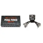 Voodoo Lab Pedal Power 2 Plus Isolated Power Supply & MXR Patch Cable 6 in|15...