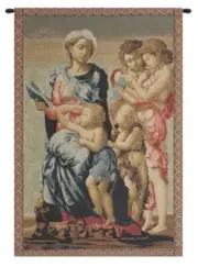 Madonna from Manchester Michelangelo Italian Tapestry WallArt Hanging 38x24 inch