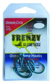 Frenzy UCH-B09 Ultimate Circle Hook Size 9/0 Blue 6 per Pack