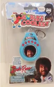 World Coolest Bob Ross Talking Keychain 6 Speaking Phrase Backpack/Bags Keychain