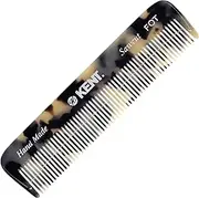 Kent Fine Tooth Travel Comb - Handmade Pocket Styling Comb for Beard, Mustache, and Fine/Thinning Hair - Essential Grooming Tool