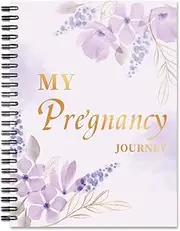 ZENWORYS My Pregnancy Journey Book with Cartoon Stickers Hardcover Pregnancy Journal Book Pregnancy Planner Baby Memory Notebook