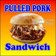 Pulled Pork DECAL (Choose Your Size) BBQ Coleslaw Food Truck Concession Sticker