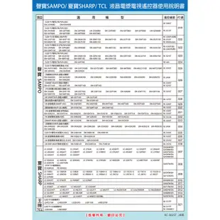 大嘴鳥 適用【聲寶】液晶專用遙控器_EM-42RT16D EM-48RT16D EM-50BT15D