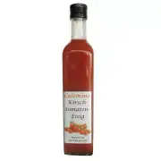 Bavarian Cherry-Tomato-Vinegar with 35% fresh Cherry-Tomatoes naturally cloudy .