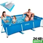 Pool Rectangular Frame Intex 300 x 200 X 75 CM Triple Layer anti Puncture