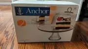 Anchor Hocking 2 Piece Cake Set Glass Dome & Stand