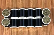 12 Spools Danville 6/0 Black Fly Tying Thread