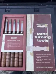 NEW Sears CRAFTSMAN 5pc WOOD TURNING Lathe TOOLS 2855 NOS USA Crown Logo
