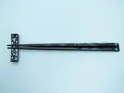 Chopsticks and chopstick rest set Natural wood