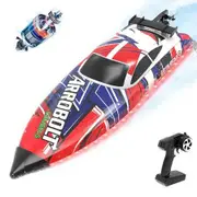 Brushless RC Boats for Men Women, 35+MPH Fast Remote Control Boat for Lakes, Full Proportional Boat High Speed RC Boat for Men Women, Red