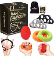 Hand Grip Strengthener, Finger Exerciser, Multipl5 ResistanceLevels Kit Set Of 5