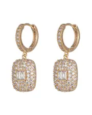 Eye Candy LA Luxe Collection CZ Maya Huggie Earrings