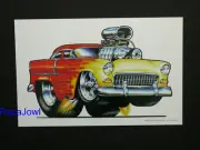 Muscle Machines Print Art Poster 1955 Chevrolet 55 Chevy Rohan Day 11" by 17"