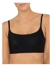 [Calvin Klein] Invisibles Comfort Lightly Lined Bralette Retro Bra in Black
