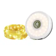 Camping String Lights, Outdoor String Lights 10 meters with 5 Lighting Modes, 2 in 1 Waterproof Portable Stowable Camping Lights