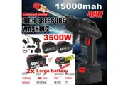 Electric Car Pressure Washer Cordless Spray Gun W/ 2 Battery Water Cleaner Tool