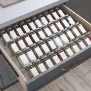 Spice Drawer Organizer 4Tiers 2Set Clear Acrylic upto 56 Spice(Jars not Include)