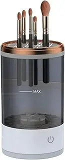 Sparklecare Makeup Brush Cleaner, Sparklecare 3 in 1 Makeup Brush Cleaner Machine, Electric Efficient Cleaning Beauty Tools, Automatic Spinning Make Up Brush Cleaner Machine for Women (Black)