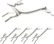 KICHOUSE 5Pcs Deer Shaped Stainless Steel Chopstick Rests Creative Spoon Fork Holders for Kitchen Tabletop Supplies for Dining Table Decoration