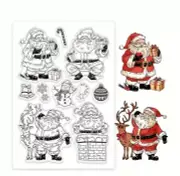 Set of 10 Santa clear stamps, junk journal, planners, invitations