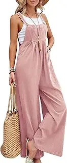 Zontroldy Bib Overalls Women Cotton Loose Summer Wide Leg Pants Jumpsuit Rompers for Women