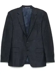 [Canali] mélange-effect blazer 48 Blue